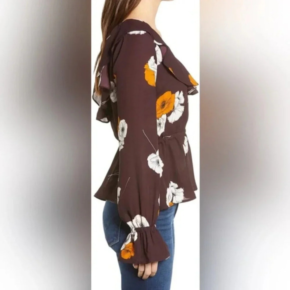 NWT Cupcakes and Cashmere Floral Bouse - Picture 4 of 12